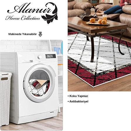 Dekoreko Kaymaz Taban Djt Salon Halısı Yıldız Deri Modern M5129