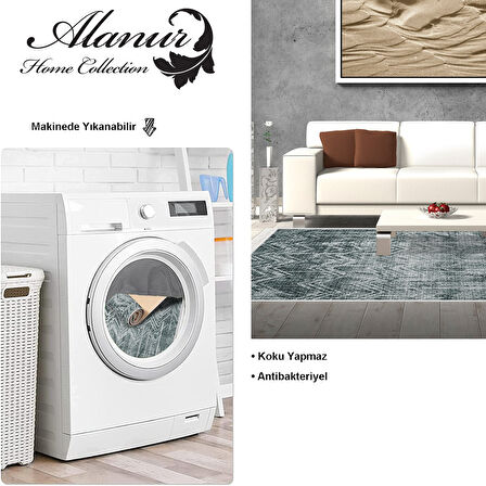 Dekoreko Kaymaz Taban Djt Salon Halısı Yıldız Deri Saçaklı İskandinav F5083