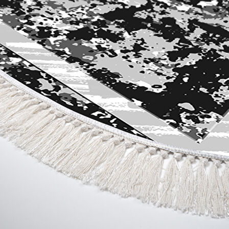 Dekoreko Kaymaz Taban Djt Mutfak Halısı Trend Saçaklı Oval İskandinav F5128