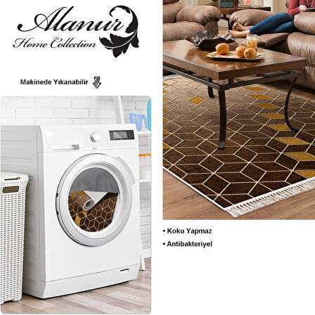 Dekoreko Kaymaz Taban Djt Salon Halısı Trend Saçaklı Modern 719