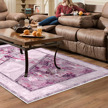 Dekoreko Kaymaz Taban Djt Salon Halısı Star Pamuk Modern 729