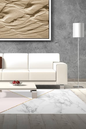 Kaymaz Dijital Mutfak & Salon Halı Trend Geometrik E5008
