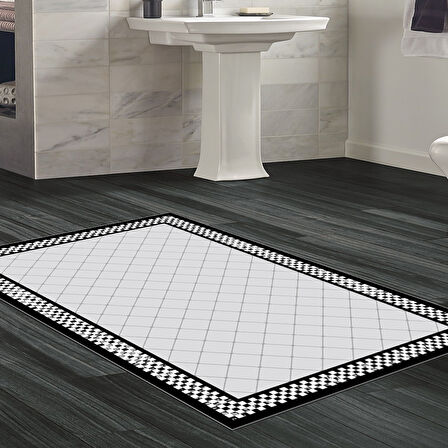 Dekoreko Kaymaz Taban Djt Banyo Halısı Trend Modern 603M