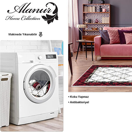 Dekoreko Kaymaz Taban Djt Salon Halısı Star Pamuk Modern M5129