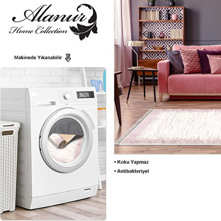 Dekoreko Kaymaz Taban Djt Salon Halısı Yıldız Deri Saçaklı Modern 1342