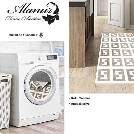 Dekoreko Kaymaz Taban Djt Mutfak Halısı Trend Modern 606M