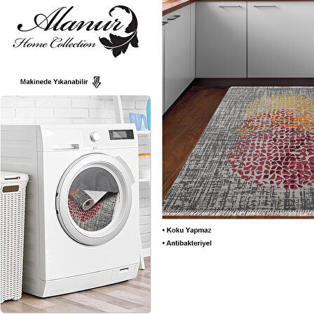 Dekoreko Kaymaz Taban Djt Mutfak Halısı Trend Saçaklı Modern E4052