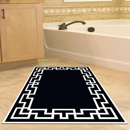 Dekoreko Kaymaz Taban Djt Banyo Halısı Star Pamuk Modern F5035
