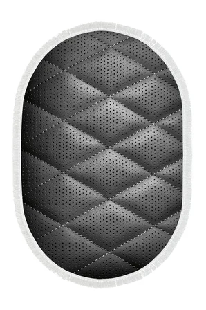 Kaymaz Dijital Mutfak & Salon Halı Star Pamuk Saçaklı Oval Geometrik E5013