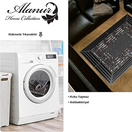 Dekoreko Kaymaz Taban Djt Salon Halısı Star Pamuk Modern M5132