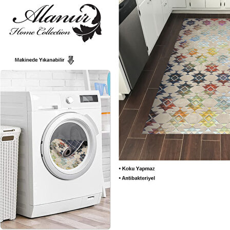 Dekoreko Kaymaz Taban Djt Mutfak Halısı Star Pamuk Modern 763