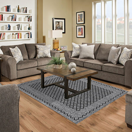 Dekoreko Kaymaz Taban Djt Salon Halısı Yıldız Deri Modern M5001