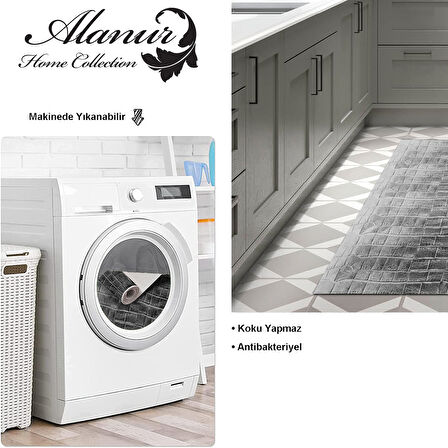 Dekoreko Kaymaz Taban Djt Mutfak Halısı Trend Modern 1911