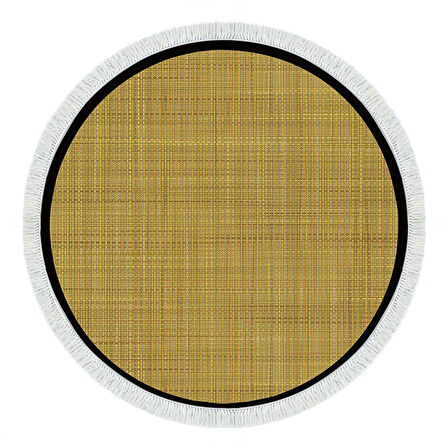 Alanur Home Kaymaz Taban Djt Banyo Mutfak Salon Halı Yıldız Deri Saçaklı Yuvarlak Dokuma Desen E5007