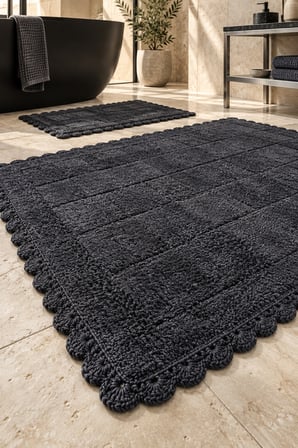 Alanur Bodrum Tufting Cotton Pamuklu El Işi Örgülü 2 li Paspas 109