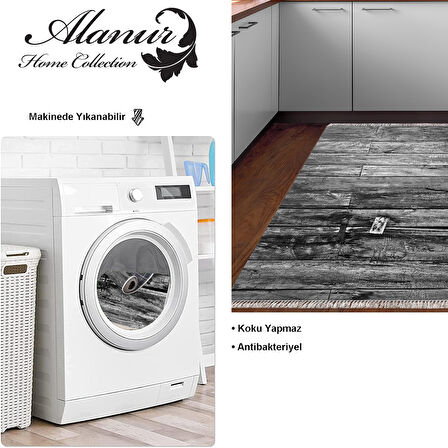 Dekoreko Kaymaz Taban Djt Mutfak Halısı Star Pamuk Saçaklı Modern Mu136