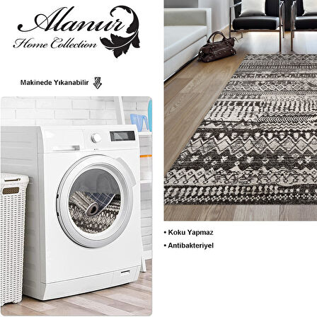 Dekoreko Kaymaz Taban Djt Salon Halısı Star Pamuk İskandinav F5080