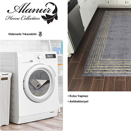 Dekoreko Kaymaz Taban Djt Mutfak Halısı Trend Modern M5142