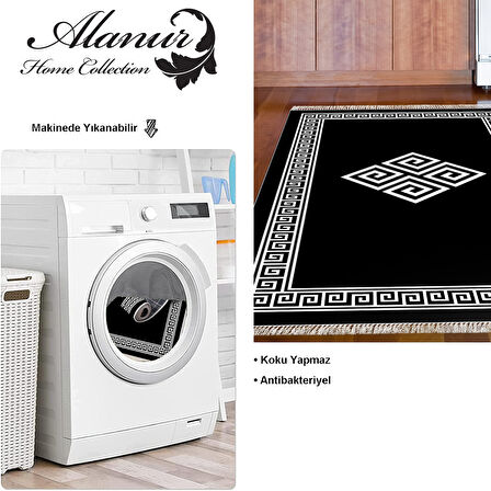 Dekoreko Kaymaz Taban Djt Mutfak Halısı Star Pamuk Saçaklı Modern 656M