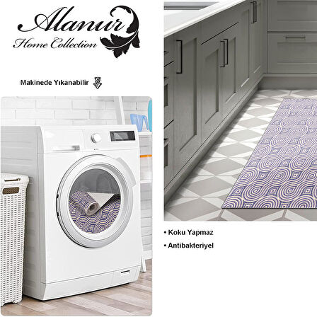 Dekoreko Kaymaz Taban Djt Mutfak Halısı Trend Modern 605M