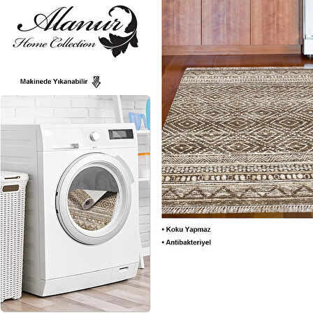 Dekoreko Kaymaz Taban Djt Mutfak Halısı Trend Saçaklı İskandinav F5087