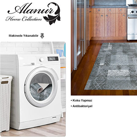 Dekoreko Kaymaz Taban Djt Mutfak Halısı Trend İskandinav F5132