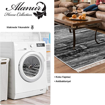 Dekoreko Kaymaz Taban Djt Salon Halısı Star Pamuk Saçaklı Modern Mu136