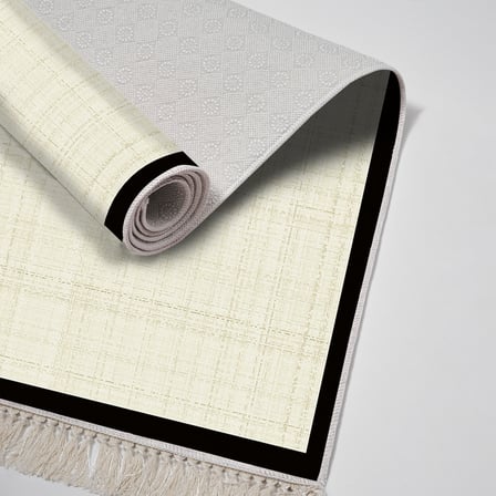 Alanur Home Kaymaz Taban Djt Banyo Mutfak Salon Halı  Trend Saçaklı Dokuma Desen E5007
