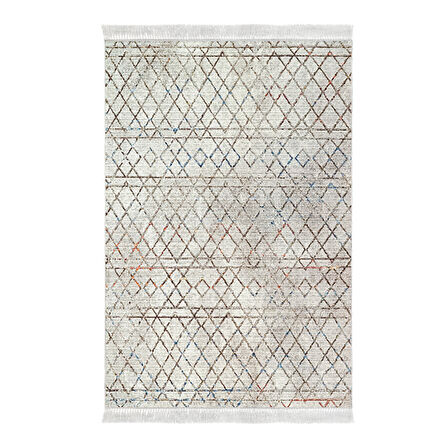 Dekoreko Kaymaz Taban Djt Salon Halısı Star Pamuk Saçaklı İskandinav Al1103