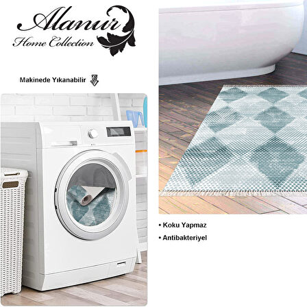Dekoreko Kaymaz Taban Djt Banyo Halısı Trend Saçaklı İskandinav F5131