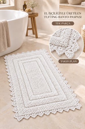Alanur Bodrum Tufting Cotton Pamuklu El Işi Örgülü Paspas 110 (70 x 120 cm)