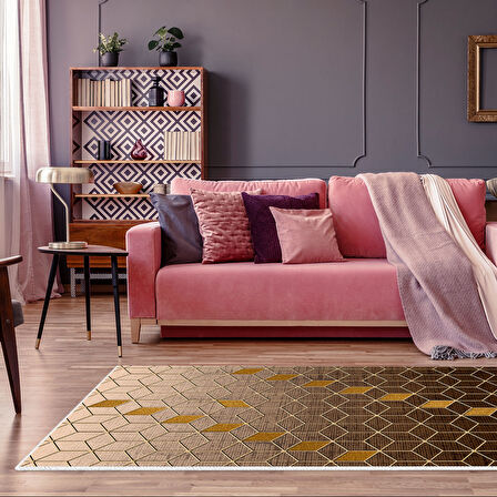 Dekoreko Kaymaz Taban Djt Salon Halısı Star Pamuk Modern 719