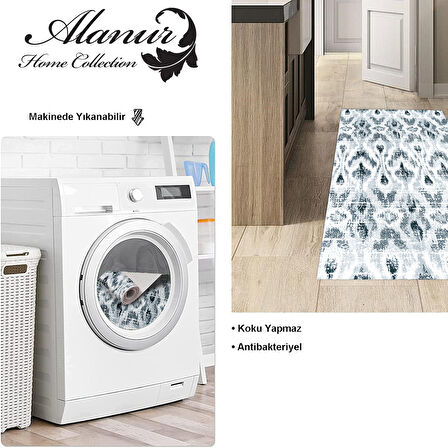 Dekoreko Kaymaz Taban Djt Mutfak Halısı Trend İskandinav F5136