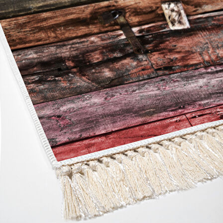 Dekoreko Kaymaz Taban Djt Mutfak Halısı Trend Saçaklı Modern Mu136