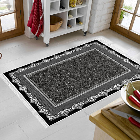 Dekoreko Kaymaz Taban Djt Mutfak Halısı Star Pamuk Saçaklı Modern 1692