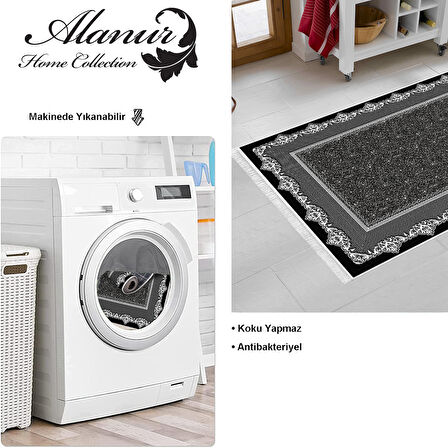 Dekoreko Kaymaz Taban Djt Mutfak Halısı Star Pamuk Saçaklı Modern 1692