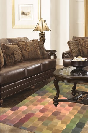 Kaymaz Dijital Mutfak & Salon Halı Star Pamuk Geometrik E5014