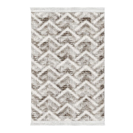 Dekoreko Kaymaz Taban Djt Salon Halısı Yıldız Deri Saçaklı İskandinav F5124