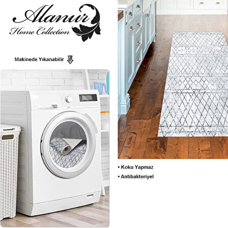 Dekoreko Kaymaz Taban Djt Mutfak Halısı Trend İskandinav F5079