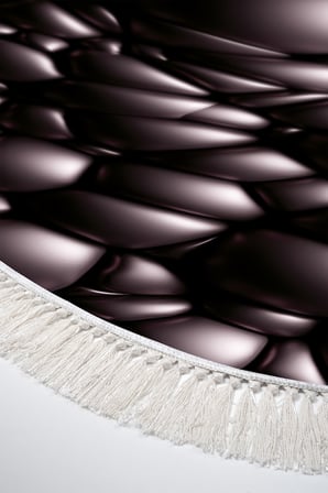 Kaymaz Dijital Mutfak & Salon Halı Trend Saçaklı Oval Geometrik E5009