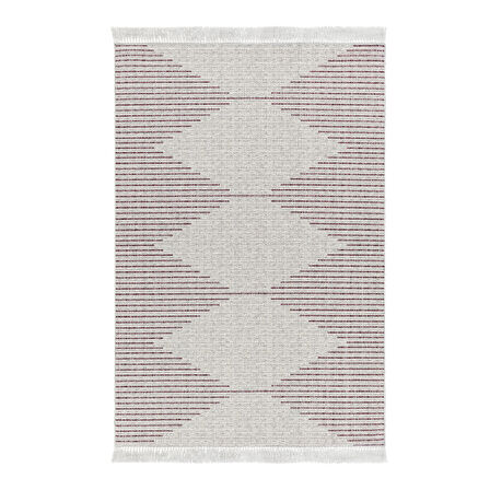 Dekoreko Kaymaz Taban Djt Salon Halısı Yıldız Deri Saçaklı İskandinav F5085