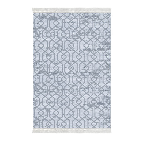 Dekoreko Kaymaz Taban Djt Salon Halısı Star Pamuk Saçaklı Modern 757