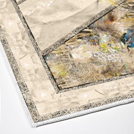 Dekoreko Kaymaz Taban Djt Mutfak Halısı Yıldız Deri Modern 729