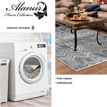 Dekoreko Kaymaz Taban Djt Salon Halısı Yıldız Deri İskandinav F5083