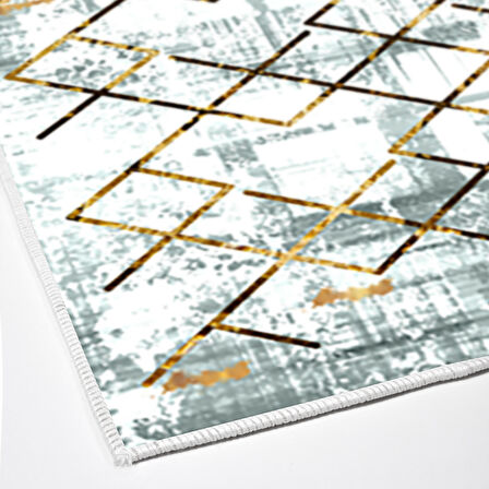 Dekoreko Kaymaz Taban Djt Mutfak Halısı Yıldız Deri Modern M5026