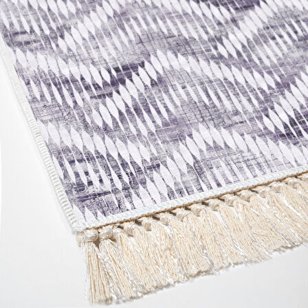 Dekoreko Kaymaz Taban Djt Banyo Halısı Trend Saçaklı İskandinav F5124