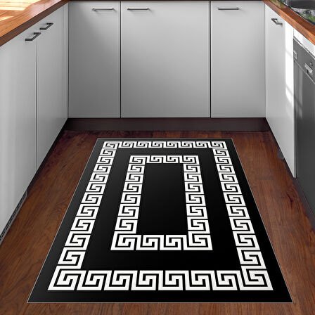 Dekoreko Kaymaz Taban Djt Mutfak Halısı Yıldız Deri Modern 650M