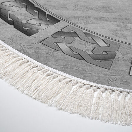 Dekoreko Kaymaz Taban Djt Mutfak Halısı Star Pamuk Saçaklı Oval Modern 691M