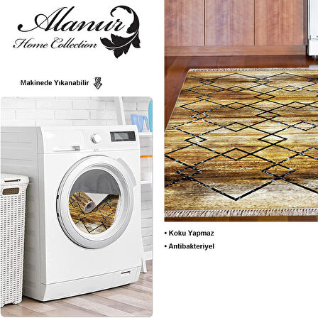 Dekoreko Kaymaz Taban Djt Mutfak Halısı Trend Saçaklı Modern M5006