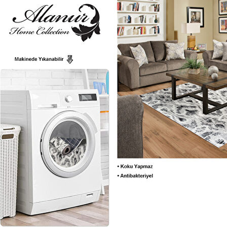 Dekoreko Kaymaz Taban Djt Salon Halısı Star Pamuk İskandinav F5136